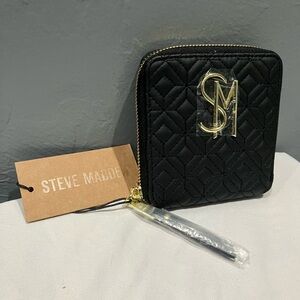 Steve Madden Black Quilted Wallet